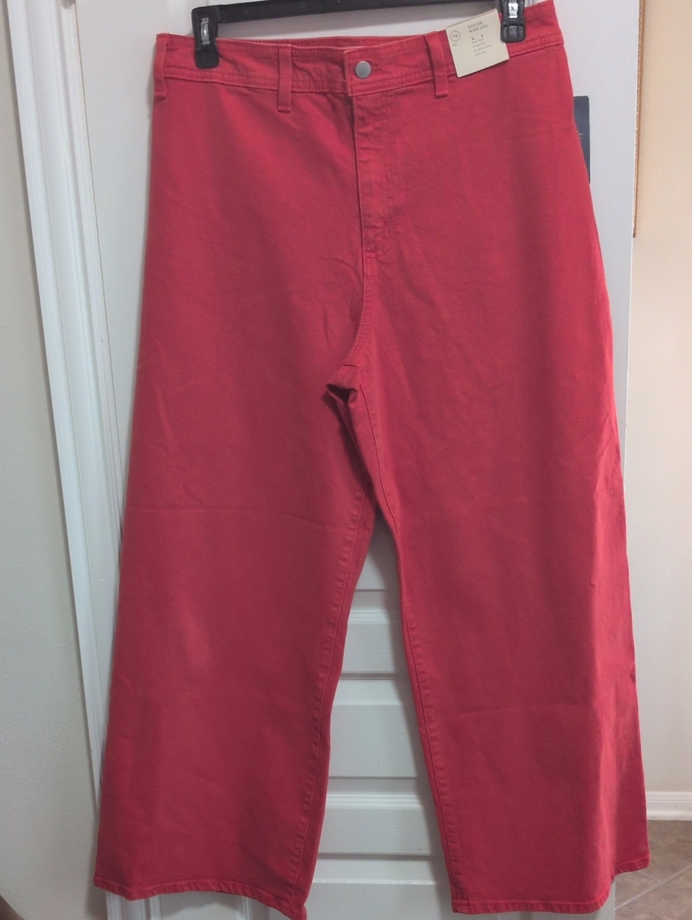 Sailor Wide Leg Red Jeans